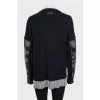 Black jumper with abstract print