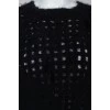 Knitted sweater with openwork top