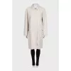 Beige straight-cut coat