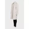 Beige straight-cut coat