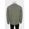 Men's green cardigan with embroidery