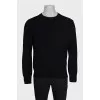 Men's black wool sweater