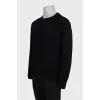 Men's black wool sweater