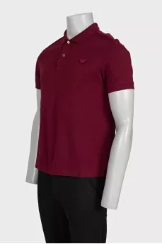 Мужское поло красного цвета с лого
