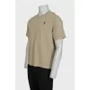 Men's green t-shirt with branded embroidery