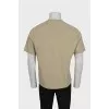 Men's green t-shirt with branded embroidery