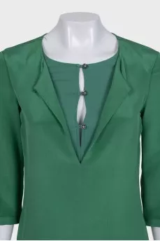Green dress with hidden pockets
