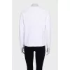 White sweatshirt with branded embroidery