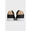 Black leather Portofino sneakers