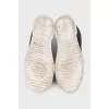 Black leather Portofino sneakers
