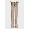 Light brown over-the-knee boots