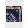 Silk scarf with logo print