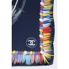 Silk scarf with logo print