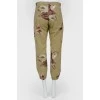 Floral jogging trousers
