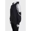 Black off-shoulder hoodie