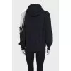 Black off-shoulder hoodie