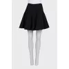 Black fluffy mini skirt