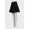 Black fluffy mini skirt
