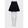 Black fluffy mini skirt
