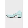 Soft leather shoes with medium heels