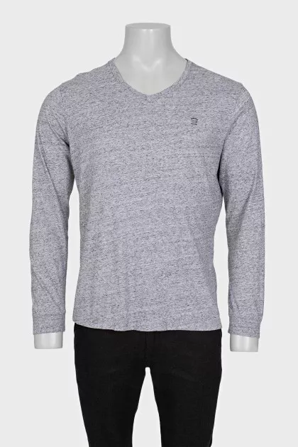 Men's grey sweater with logo
