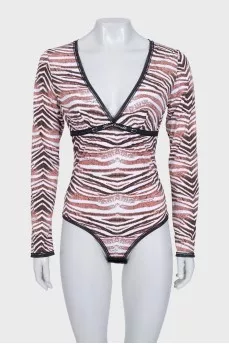 Animal print bodysuit