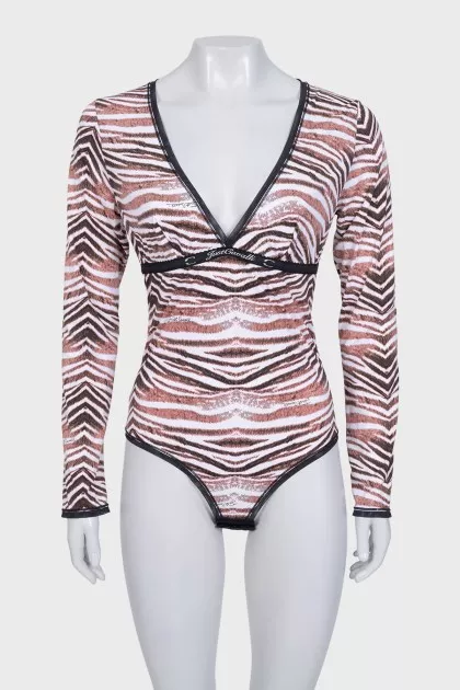 Animal print bodysuit