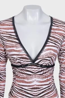 Animal print bodysuit