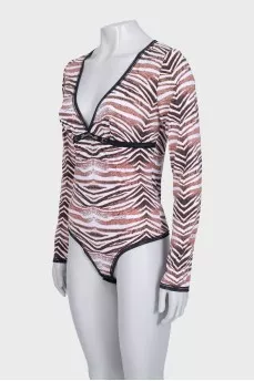 Animal print bodysuit