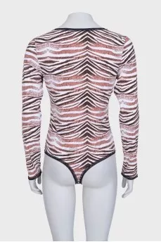 Animal print bodysuit