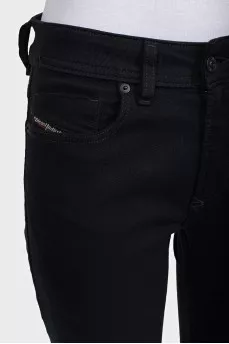 Чорні джинси skinny fit на низькій посадці