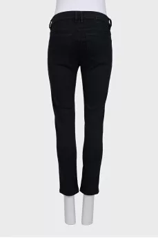 Чорні джинси skinny fit на низькій посадці