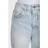 Блакитні рвані джинси boyfriend fit