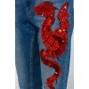 High Planting jeans with red dragon
