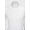 White jumper with gold decor on the sleeves