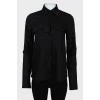 Black shirt with large buttons