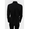 Black shirt with large buttons
