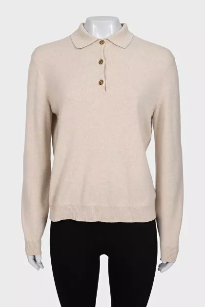 Beige jumper with buttons