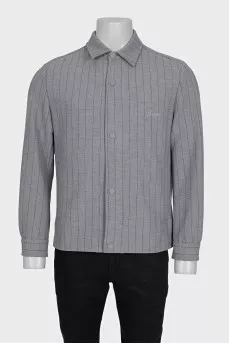 Men's pinstripe jacket with buttons