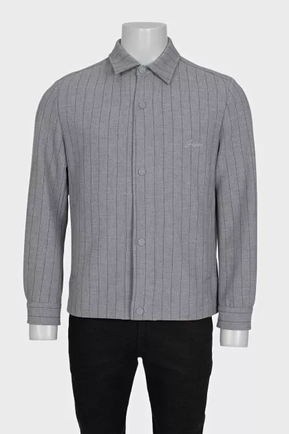 Men's pinstripe jacket with buttons