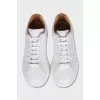 Men's white sneakers with logo