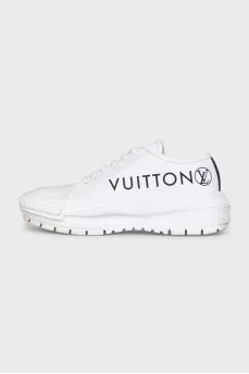 Білі комбіновані кеди з логотипом