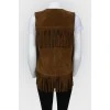 Vest without fasteners with fringe