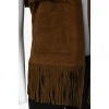 Vest without fasteners with fringe