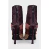 Suede ankle boots in a combination of colors