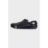 Men's black rubber flip-flops
