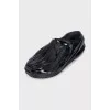 Men's black rubber flip-flops