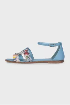 Blue Santorini sandals