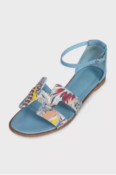Blue Santorini sandals