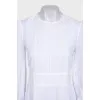 White midi dress with perforations